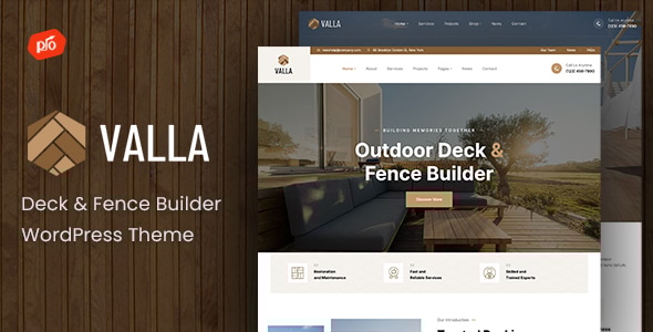 Valla - Deck & Fence Builder WordPress Theme Logo